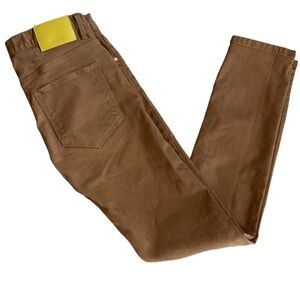 WESC Alessandro Brown Overdyed Cotton Elastane Blend Pants Men Size 31 x 32